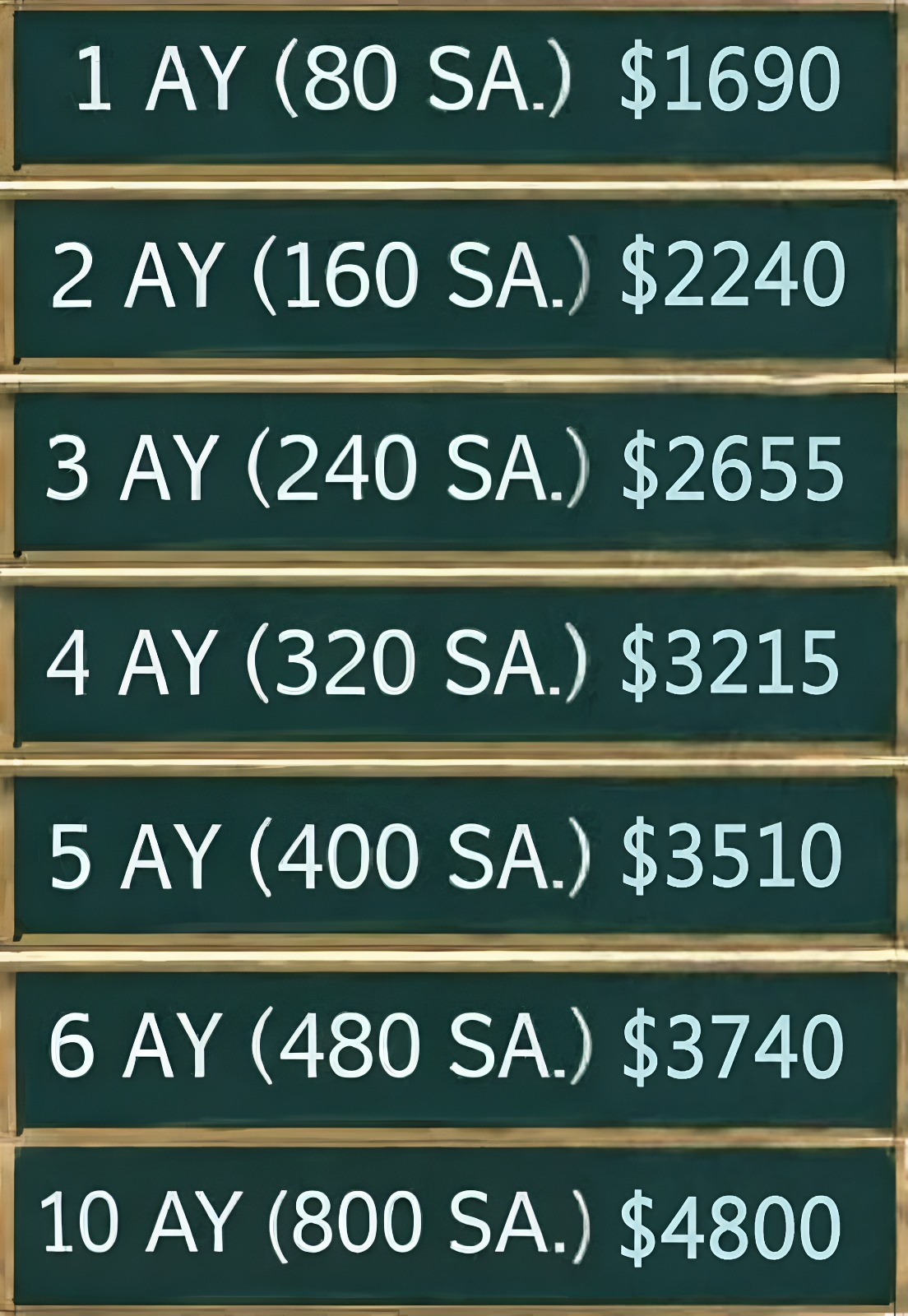 Belarus Devlet Yabancı Diller Üniversitesi Rusça kursu fiyatları: 1 ay (80 saat) 1690 USD; 2 ay (160 saat) 2240 USD; 3 ay (240 saat) 2655 USD; 4 ay (320 saat) 3215 USD; 5 ay (400 saat) 3510 USD; 6 ay (480 saat) 3740 USD; 10 ay (800 saat) 4800 USD.