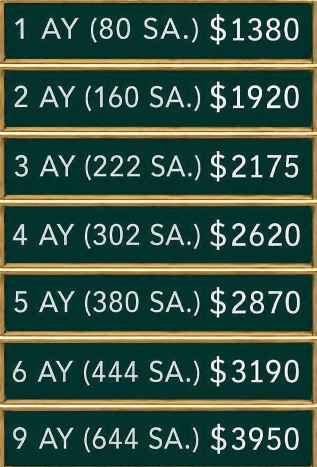 Belarus Devlet Teknoloji Üniversitesi Rusça kursu fiyatları: 1 ay (80 saat) 1380 USD; 2 ay (160 saat) 1920 USD; 3 ay (222 saat) 2175 USD; 4 ay (302 saat) 2620 USD; 5 ay (380 saat) 2870 USD; 6 ay (444 saat) 3190 USD; 9 ay (644 saat) 3950 USD.